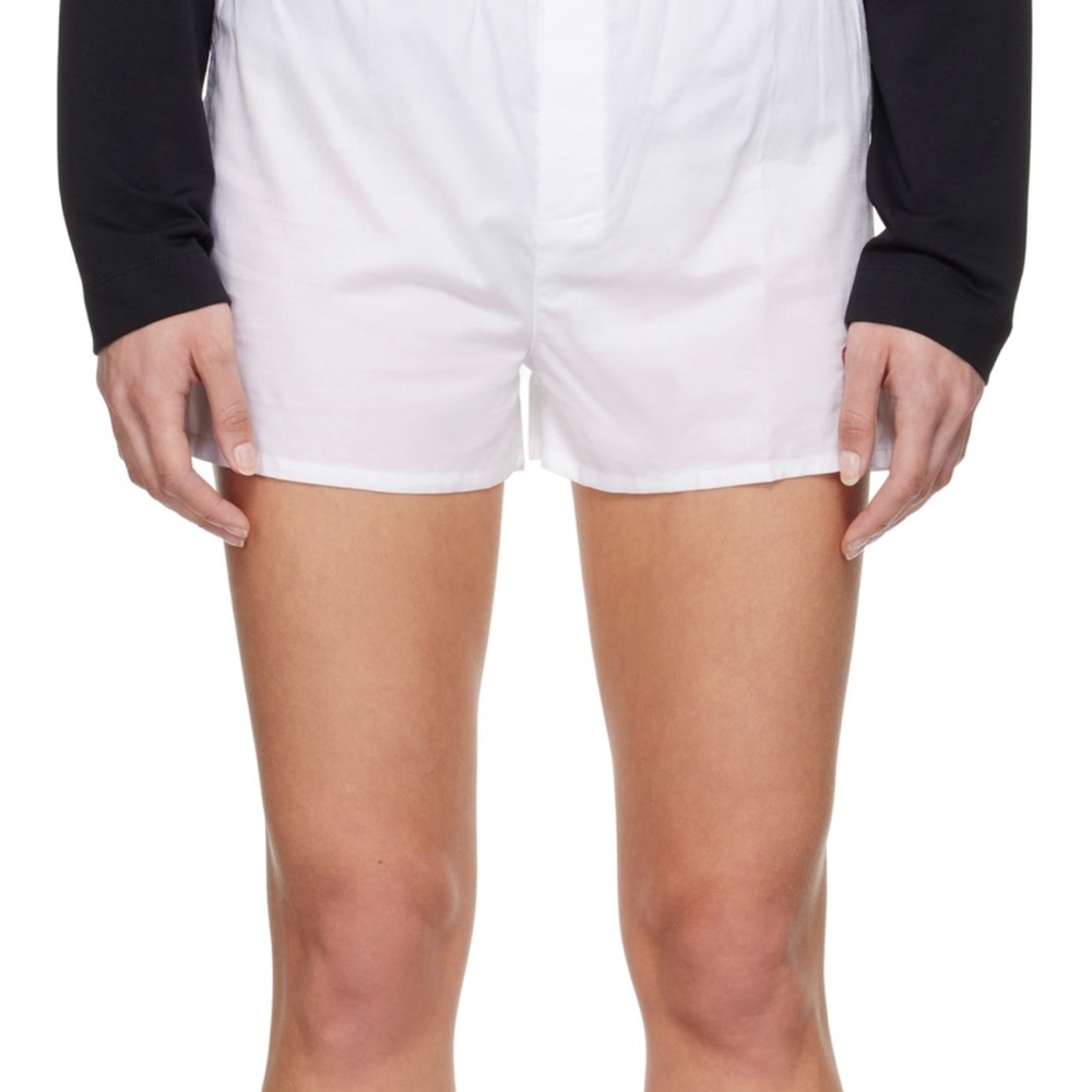AMI PARIS White Boxer Shorts with Red Heart Logo - Picture 6 of 6